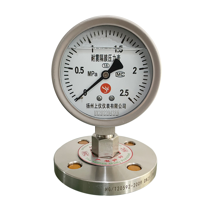 法蘭式隔膜壓力(lì)表-Y100MF